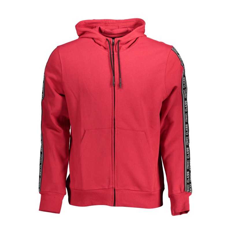 CAVALLI CLASS SWEATSHIRT WITH ZIP MAN RED