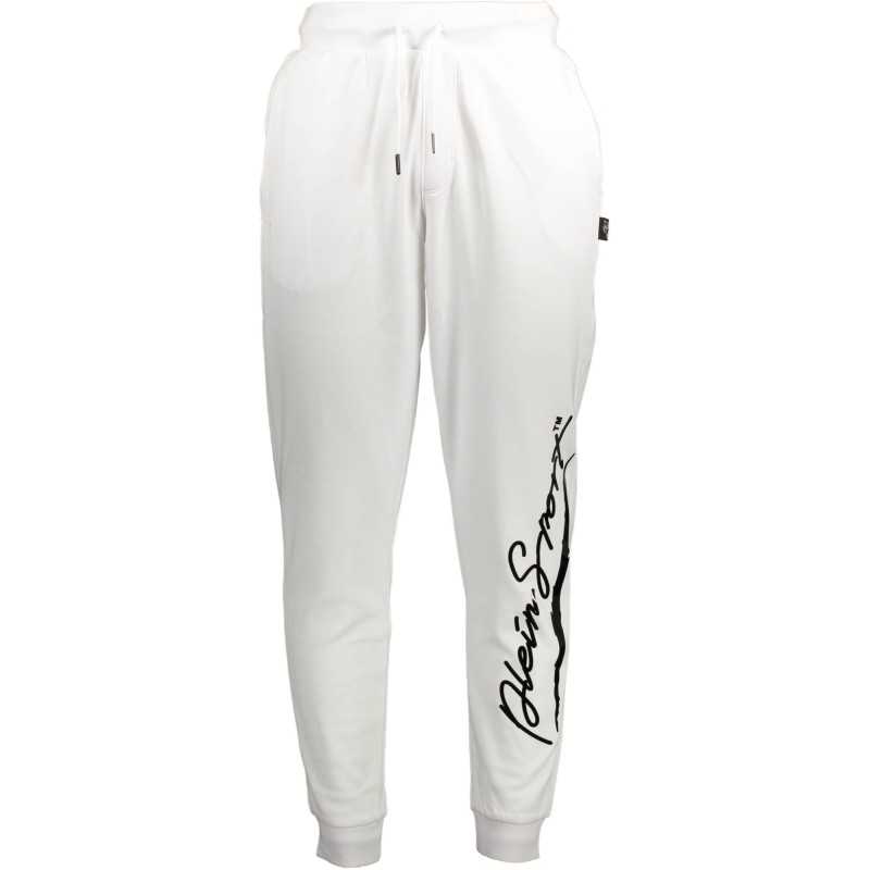 PLEIN SPORT MEN'S WHITE TROUSERS