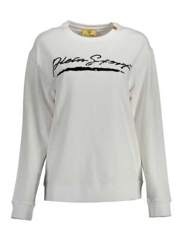 PLEIN SPORT SWEATSHIRT WITHOUT ZIP WOMAN WHITE