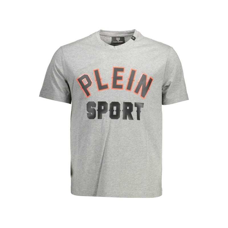 PLEIN SPORT MEN'S SHORT SLEEVE T-SHIRT GRAY