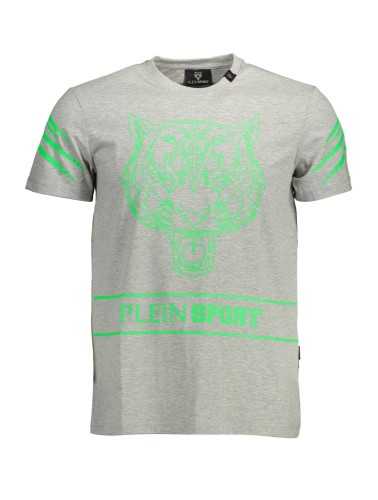 PLEIN SPORT T-SHIRT MANICHE CORTE UOMO GRIGIO