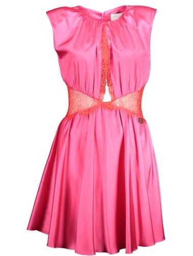 GAELLE PARIS PINK WOMAN SHORT DRESS