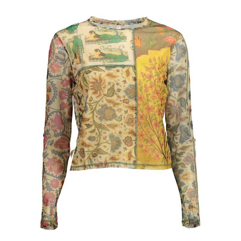 DESIGUAL WOMEN'S LONG SLEEVE T-SHIRT BEIGE