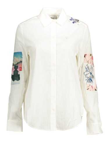 DESIGUAL CAMICIA MANICHE LUNGHE DONNA BIANCO