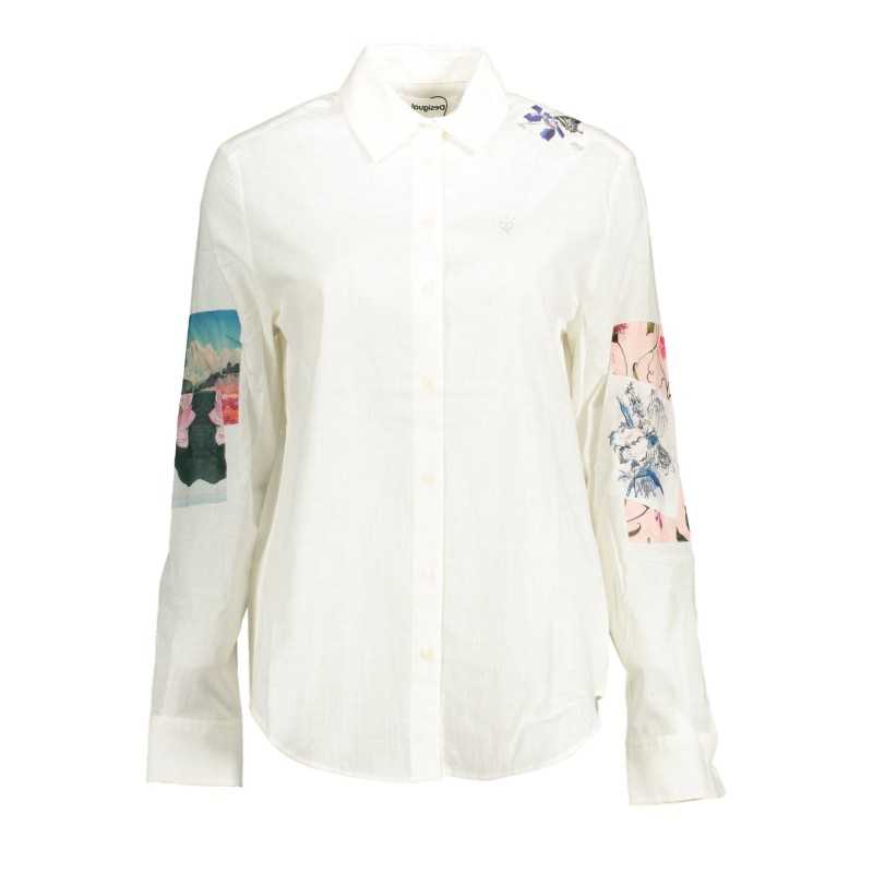 DESIGUAL CAMICIA MANICHE LUNGHE DONNA BIANCO