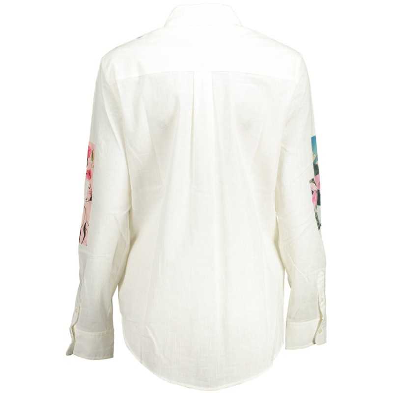 DESIGUAL CAMICIA MANICHE LUNGHE DONNA BIANCO