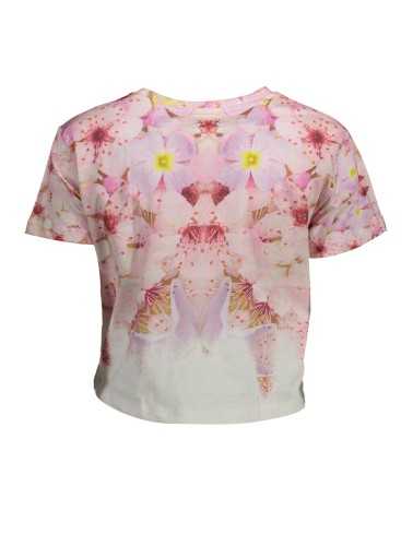 DESIGUAL T-SHIRT MANICHE CORTE DONNA ROSA