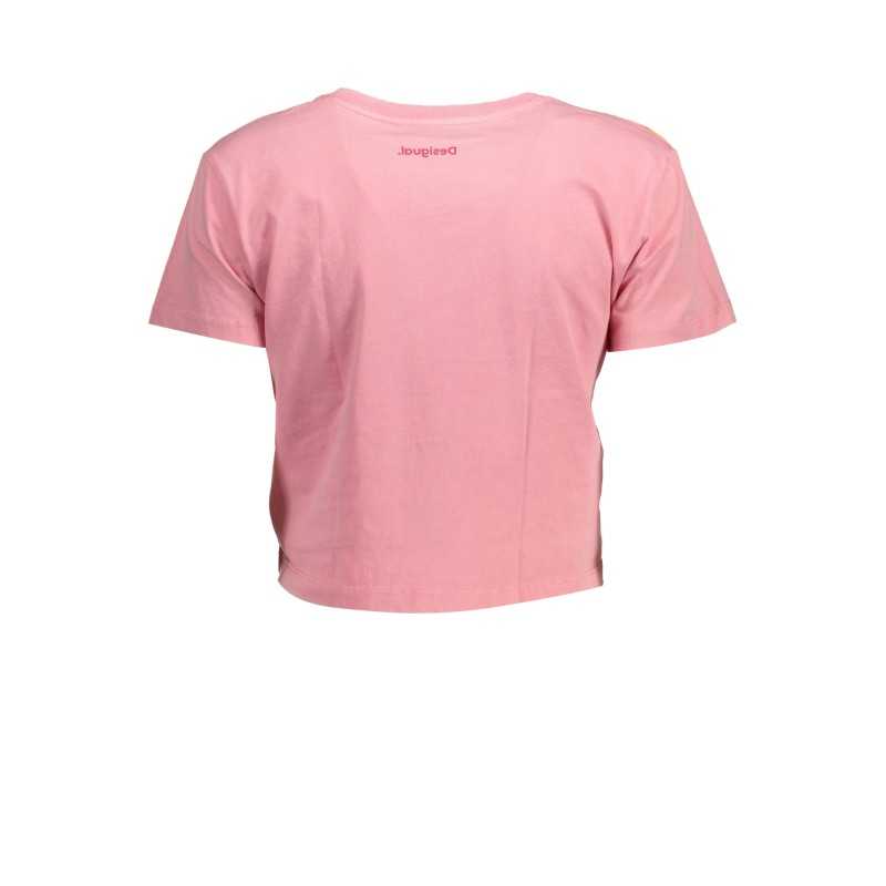 DESIGUAL WOMEN'S SHORT SLEEVE T-SHIRT PINK