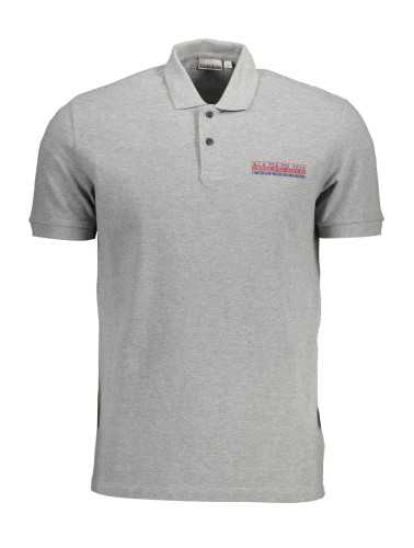 NAPAPIJRI SHORT SLEEVE POLO SHIRT MAN GRAY