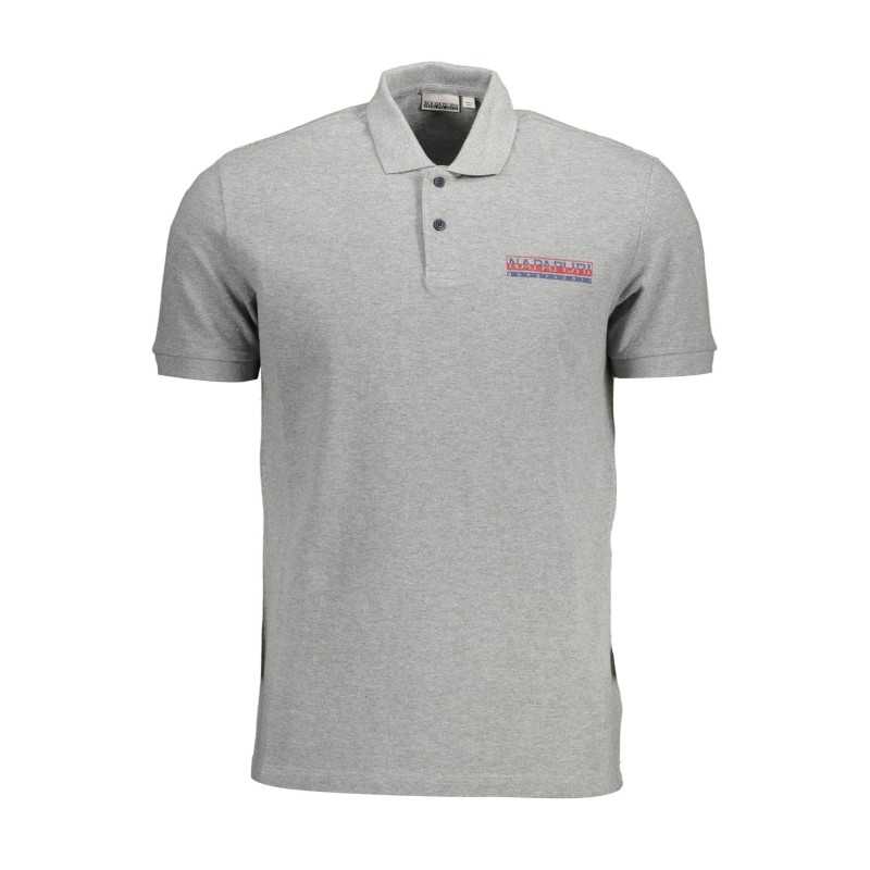 NAPAPIJRI SHORT SLEEVE POLO SHIRT MAN GRAY