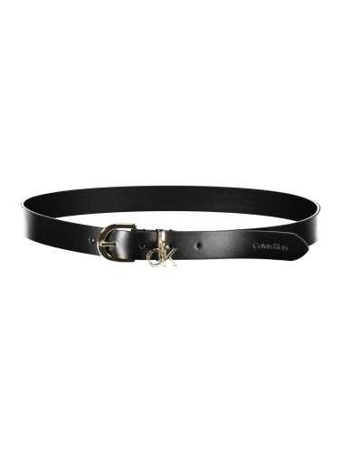 CALVIN KLEIN BLACK WOMEN'S LEATHER BELT