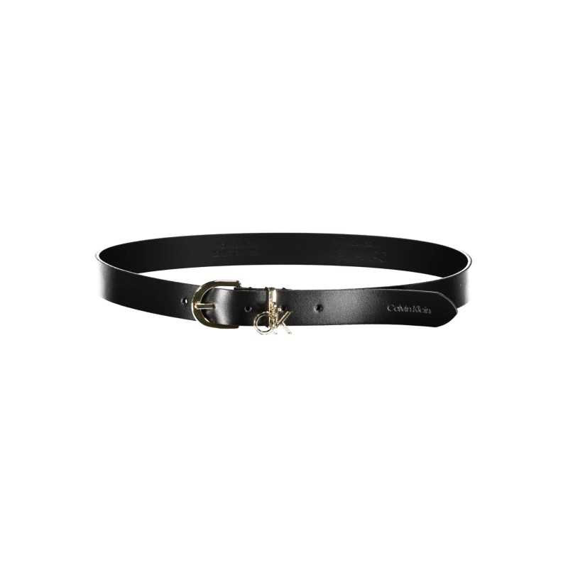 CALVIN KLEIN BLACK WOMEN'S LEATHER BELT