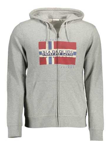 NAPAPIJRI SWEATSHIRT WITH ZIP MAN GRAY