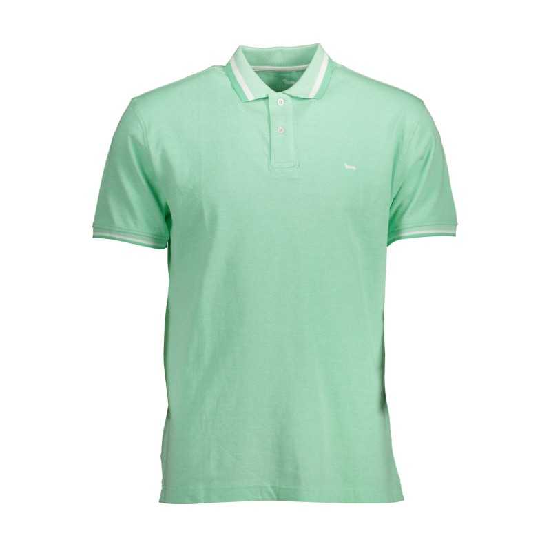 HARMONT & BLAINE GREEN MEN'S SHORT SLEEVE POLO