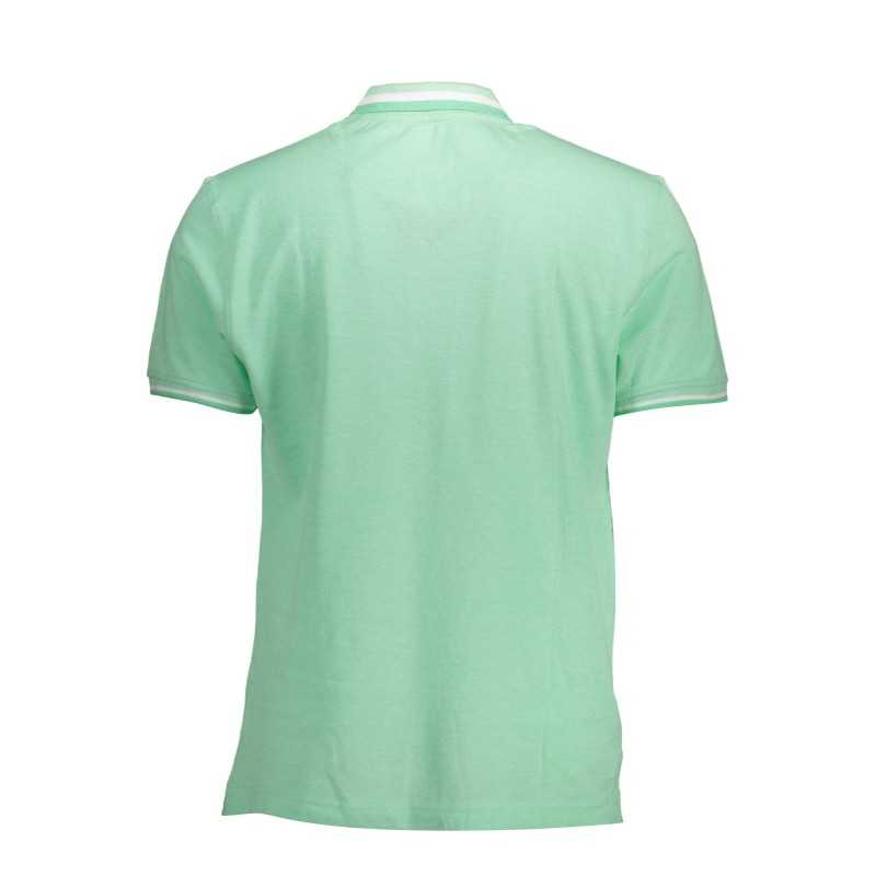 HARMONT & BLAINE GREEN MEN'S SHORT SLEEVE POLO