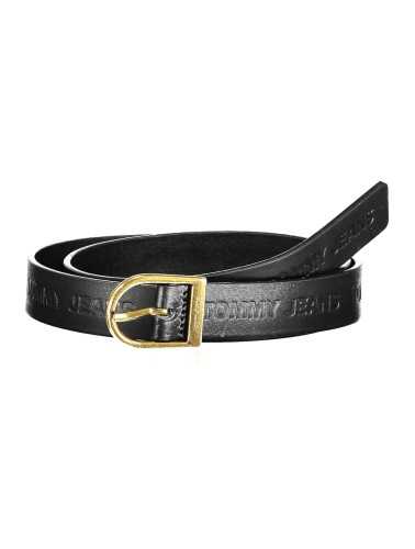 TOMMY HILFIGER BLACK WOMEN'S LEATHER BELT