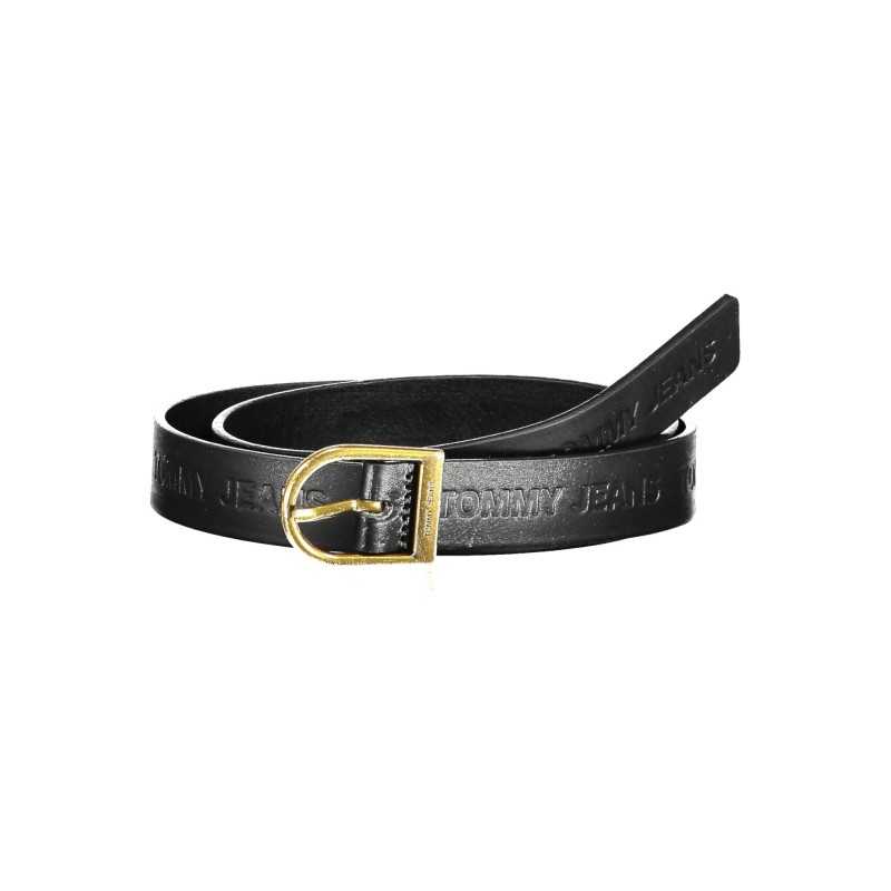 TOMMY HILFIGER BLACK WOMEN'S LEATHER BELT