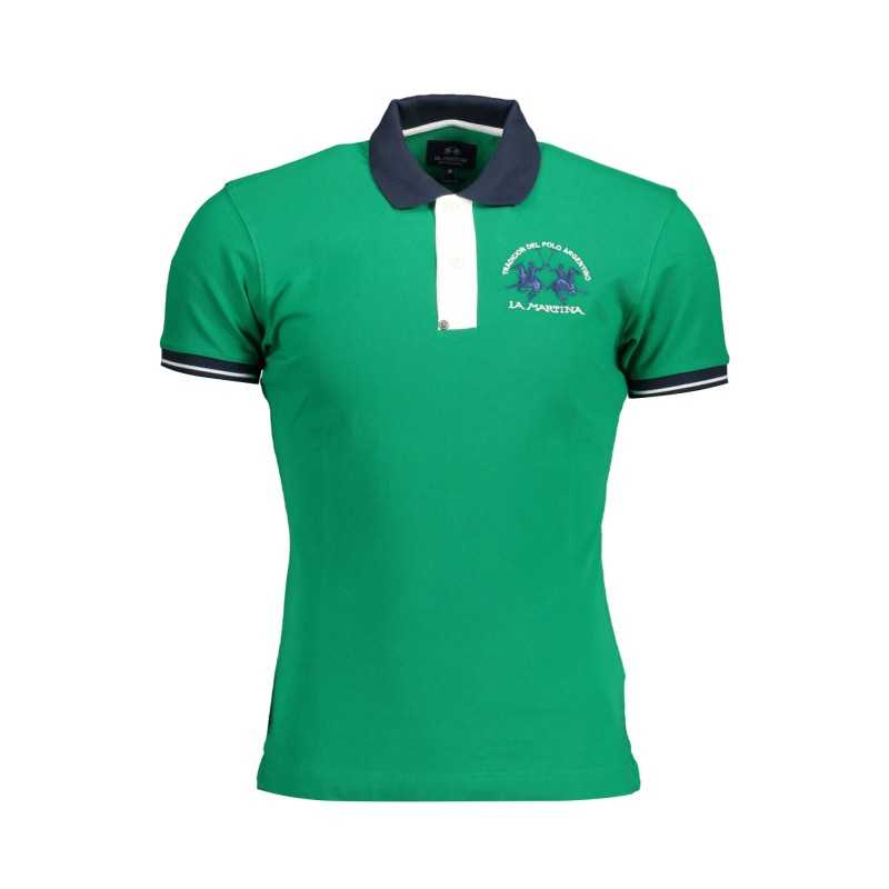 LA MARTINA POLO SHORT SLEEVE MAN GREEN