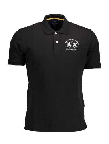 LA MARTINA POLO SHORT SLEEVE MAN BLACK