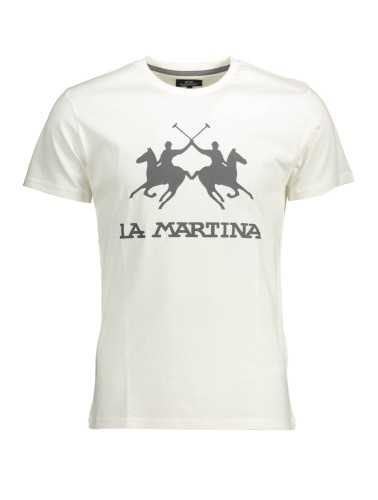 LA MARTINA WHITE MEN'S SHORT SLEEVE T-SHIRT