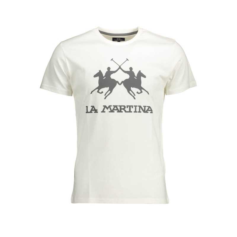 LA MARTINA WHITE MEN'S SHORT SLEEVE T-SHIRT