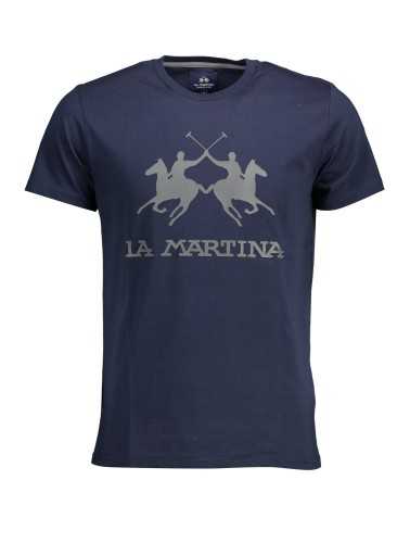 LA MARTINA MEN'S SHORT SLEEVE T-SHIRT BLUE