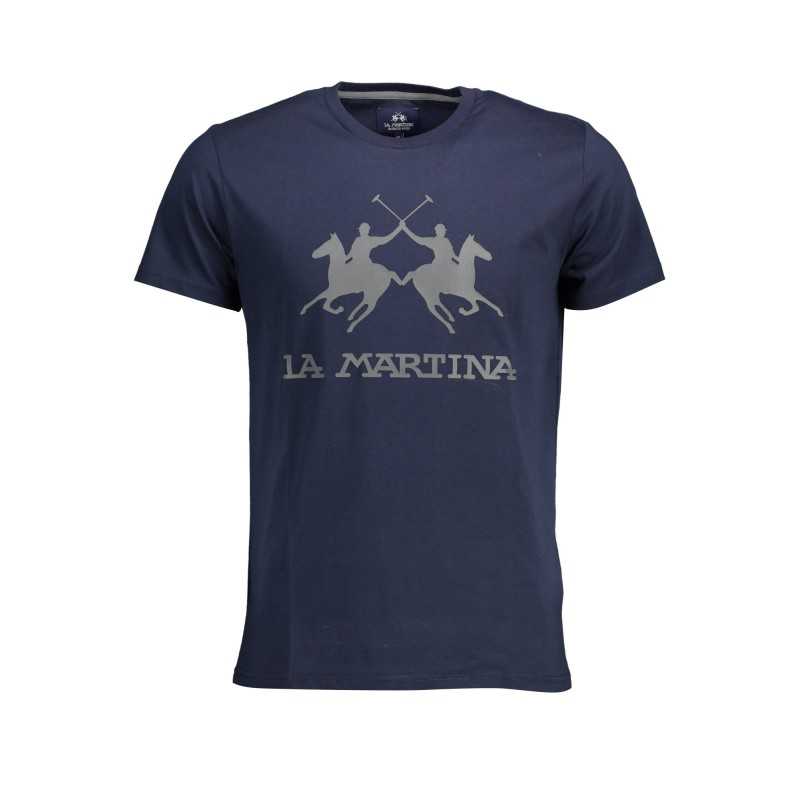 LA MARTINA MEN'S SHORT SLEEVE T-SHIRT BLUE