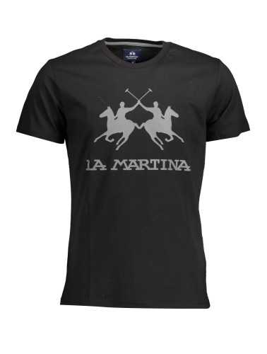 LA MARTINA MEN'S SHORT SLEEVE T-SHIRT BLACK