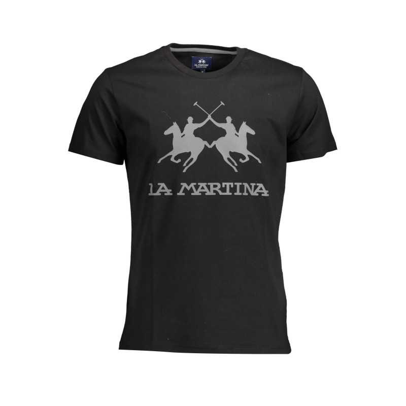 LA MARTINA MEN'S SHORT SLEEVE T-SHIRT BLACK