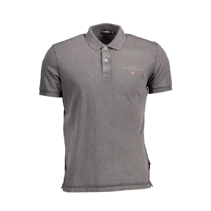 NAPAPIJRI SHORT SLEEVE POLO SHIRT MAN GRAY