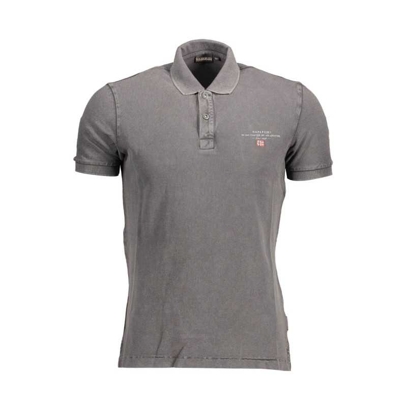 NAPAPIJRI SHORT SLEEVE POLO SHIRT MAN GRAY