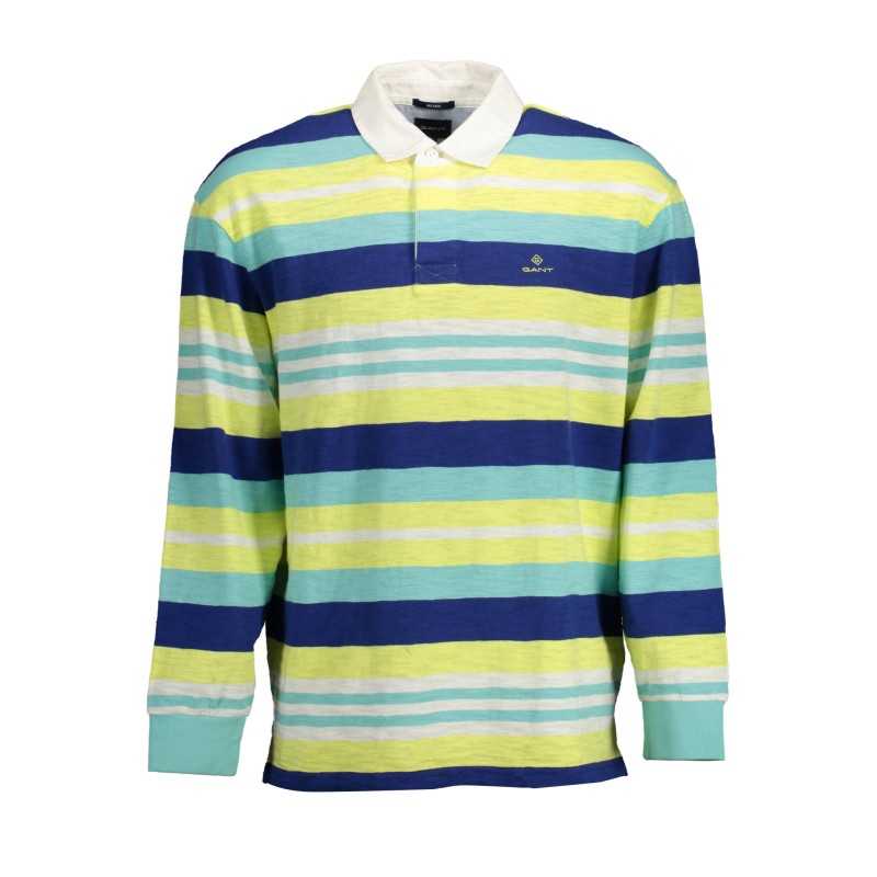 GANT MEN'S YELLOW LONG SLEEVE POLO SHIRT