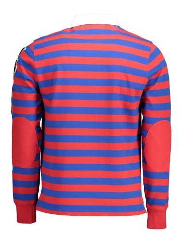 GANT MEN'S RED LONG SLEEVE POLO SHIRT