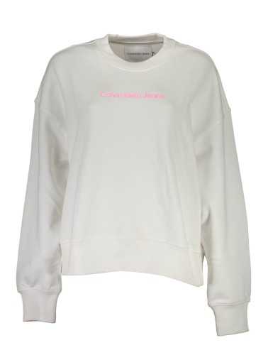 CALVIN KLEIN SWEATSHIRT WITHOUT ZIP WOMAN WHITE