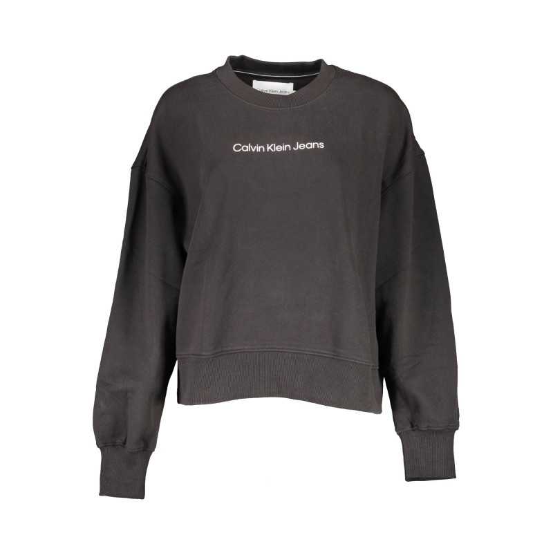 CALVIN KLEIN SWEATSHIRT WITHOUT ZIP WOMAN BLACK