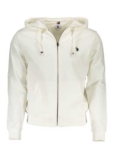 US POLO SWEATSHIRT WITH ZIP MAN WHITE