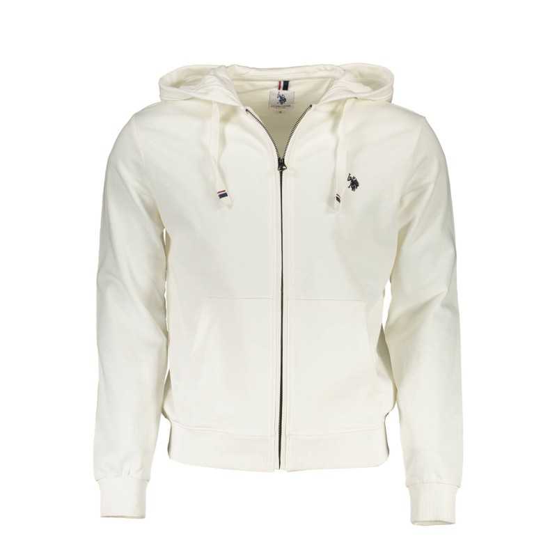 US POLO SWEATSHIRT WITH ZIP MAN WHITE