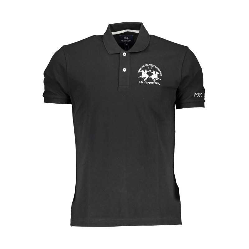 LA MARTINA POLO SHORT SLEEVE MAN BLACK