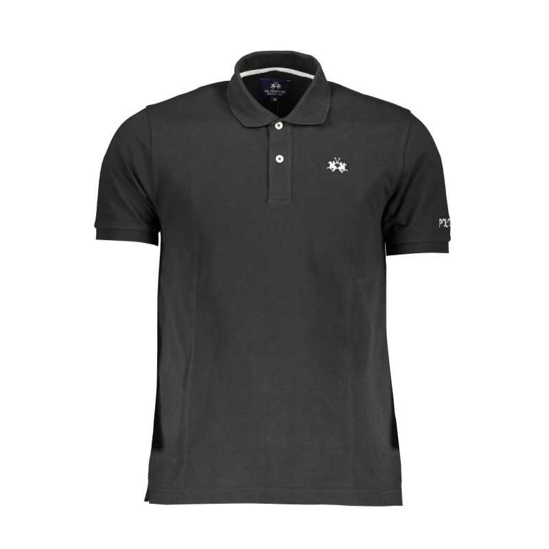 LA MARTINA POLO SHORT SLEEVE MAN BLACK