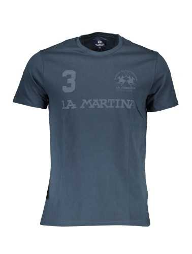 LA MARTINA MEN'S BLUE SHORT SLEEVE T-SHIRT