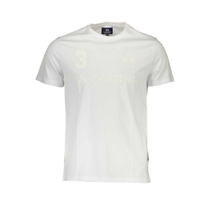 LA MARTINA WHITE MEN'S SHORT SLEEVE T-SHIRT