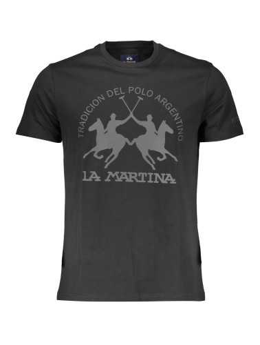 LA MARTINA MEN'S SHORT SLEEVE T-SHIRT BLACK