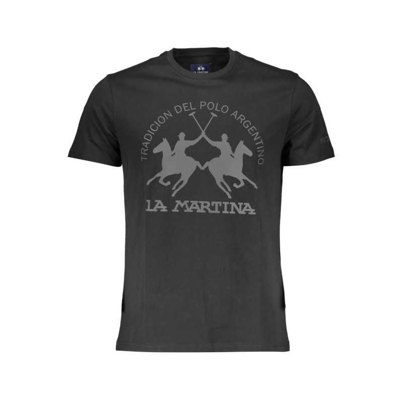 LA MARTINA MEN'S SHORT SLEEVE T-SHIRT BLACK