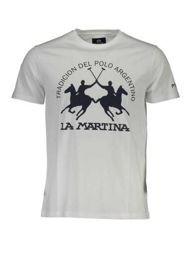 LA MARTINA WHITE MEN'S SHORT SLEEVE T-SHIRT