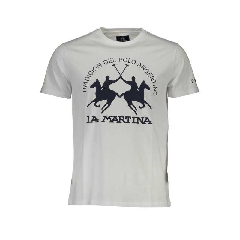 LA MARTINA WHITE MEN'S SHORT SLEEVE T-SHIRT