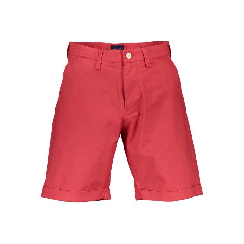 GANT RED MEN'S BERMUDA TROUSERS