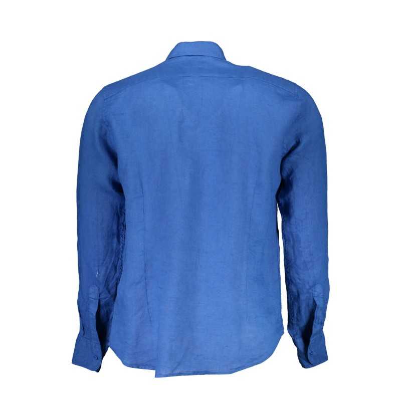 LA MARTINA MEN'S BLUE LONG SLEEVE SHIRT