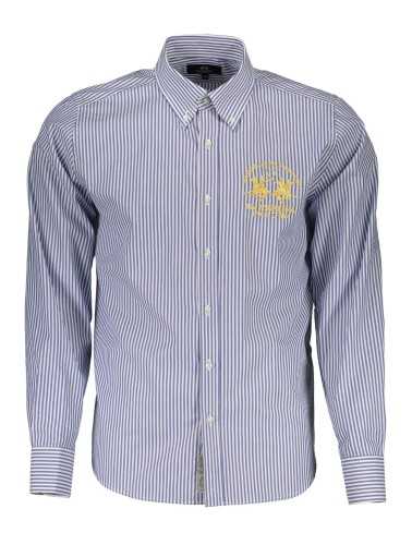 LA MARTINA MEN'S BLUE LONG SLEEVE SHIRT