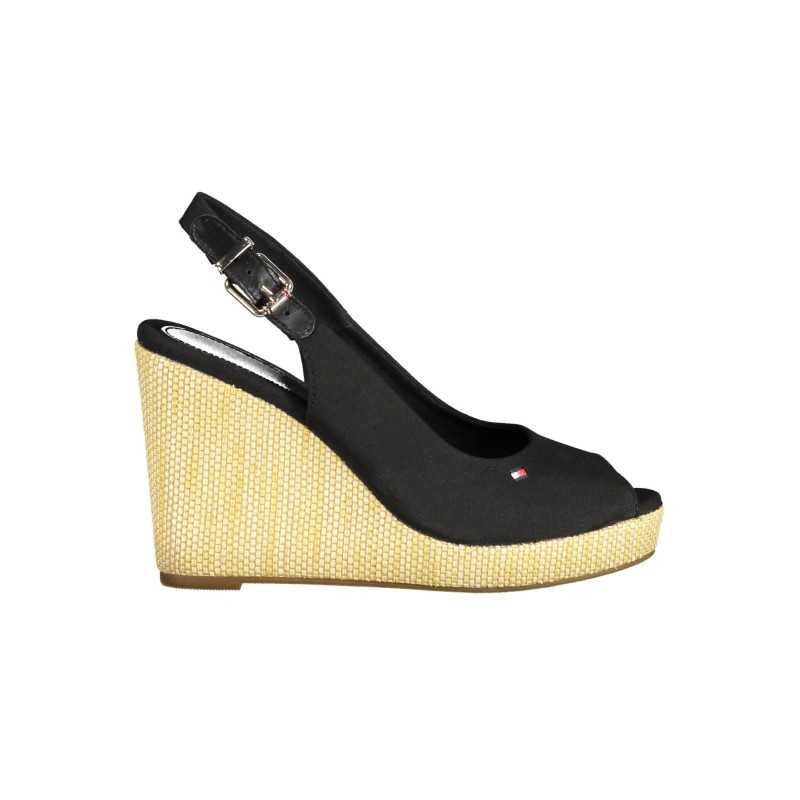 TOMMY HILFIGER BLACK WOMAN SANDAL SHOES