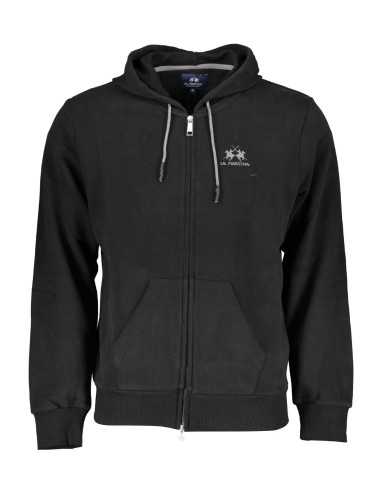 LA MARTINA SWEATSHIRT WITH ZIP MAN BLACK